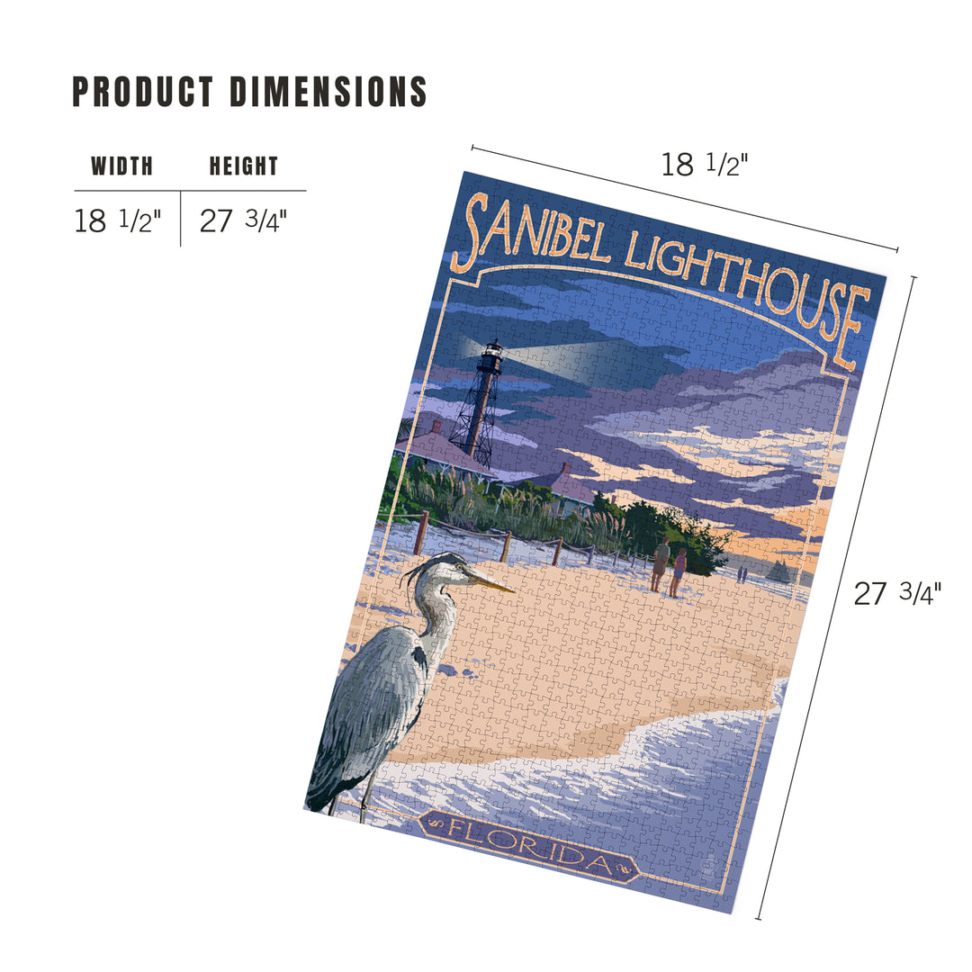 Sanibel Lighthouse, Florida, Jigsaw Puzzle Puzzle Lantern Press