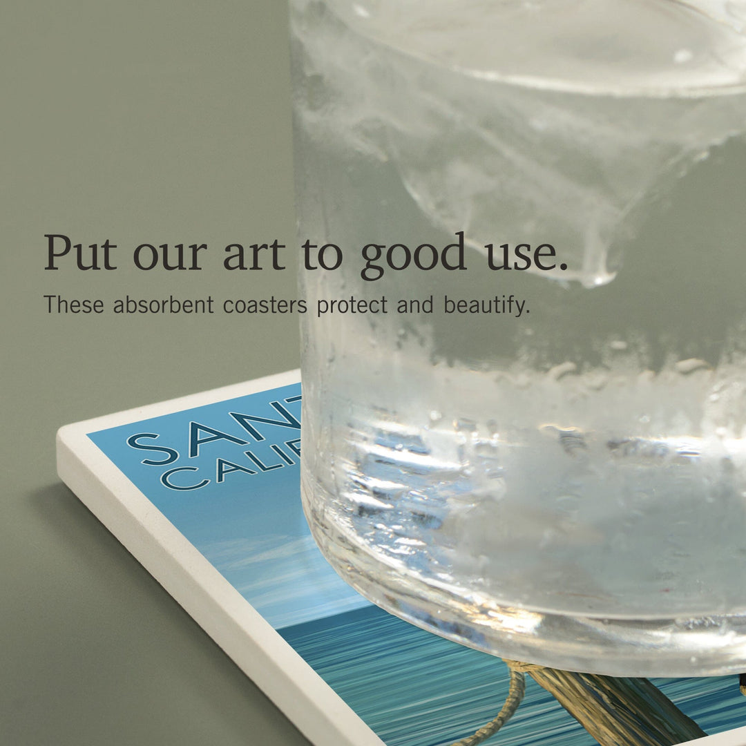 Santa Barbara, California, Pelican, Coasters Coasters Lantern Press
