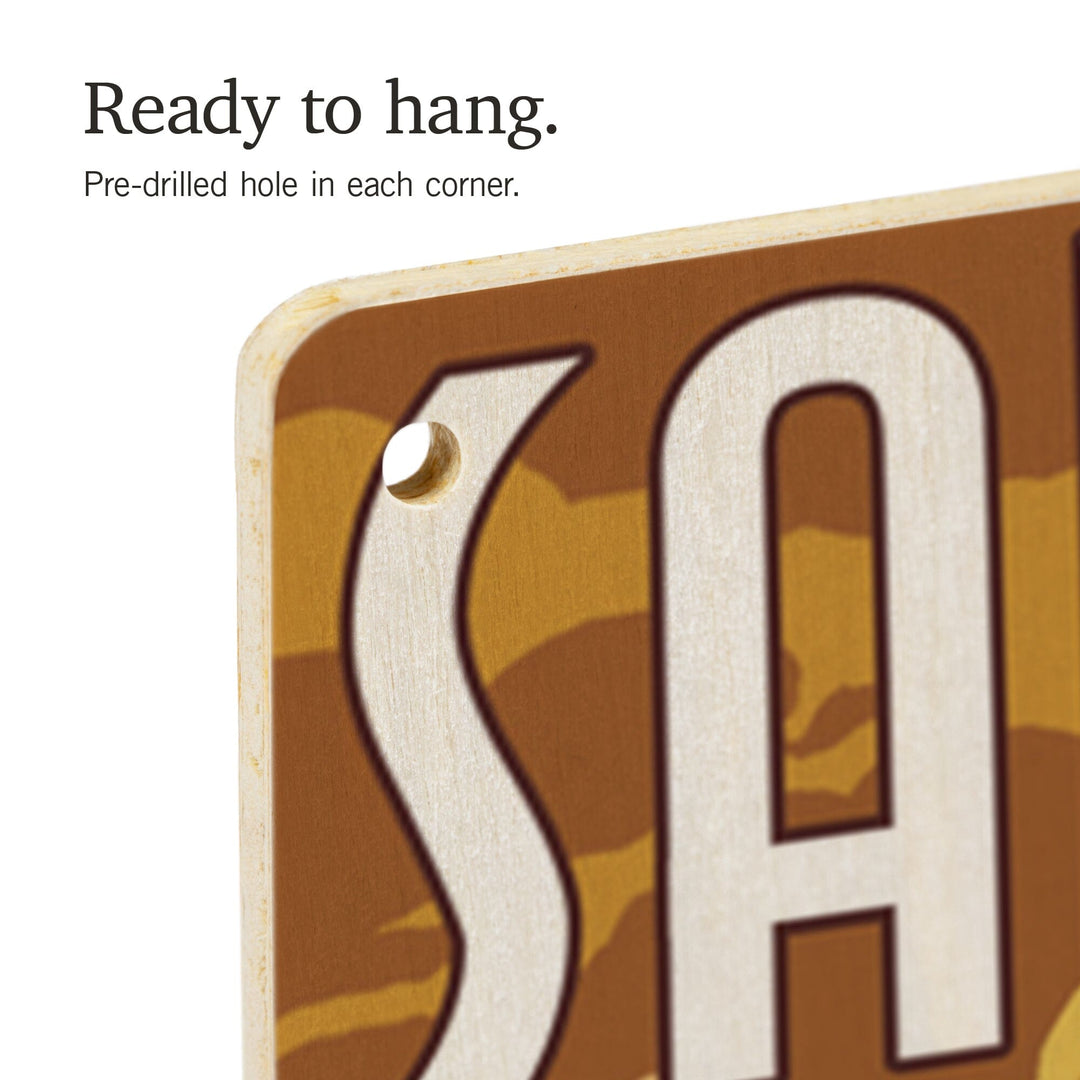 Santa Cruz, California, Woody and Lighthouse, Lantern Press Artwork, Wood Signs and Postcards Wood Lantern Press