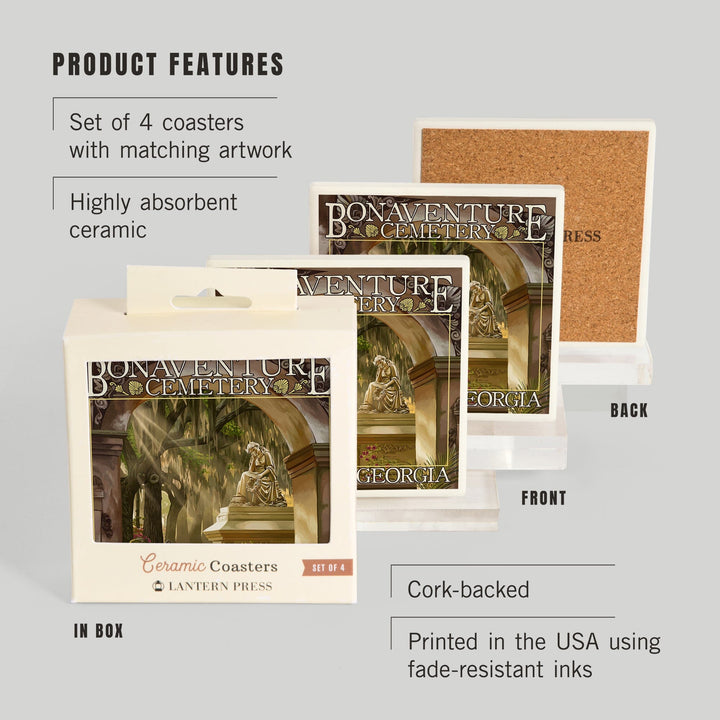 Savannah, Georgia, Bonaventure Cemetery, Coasters Coasters Lantern Press