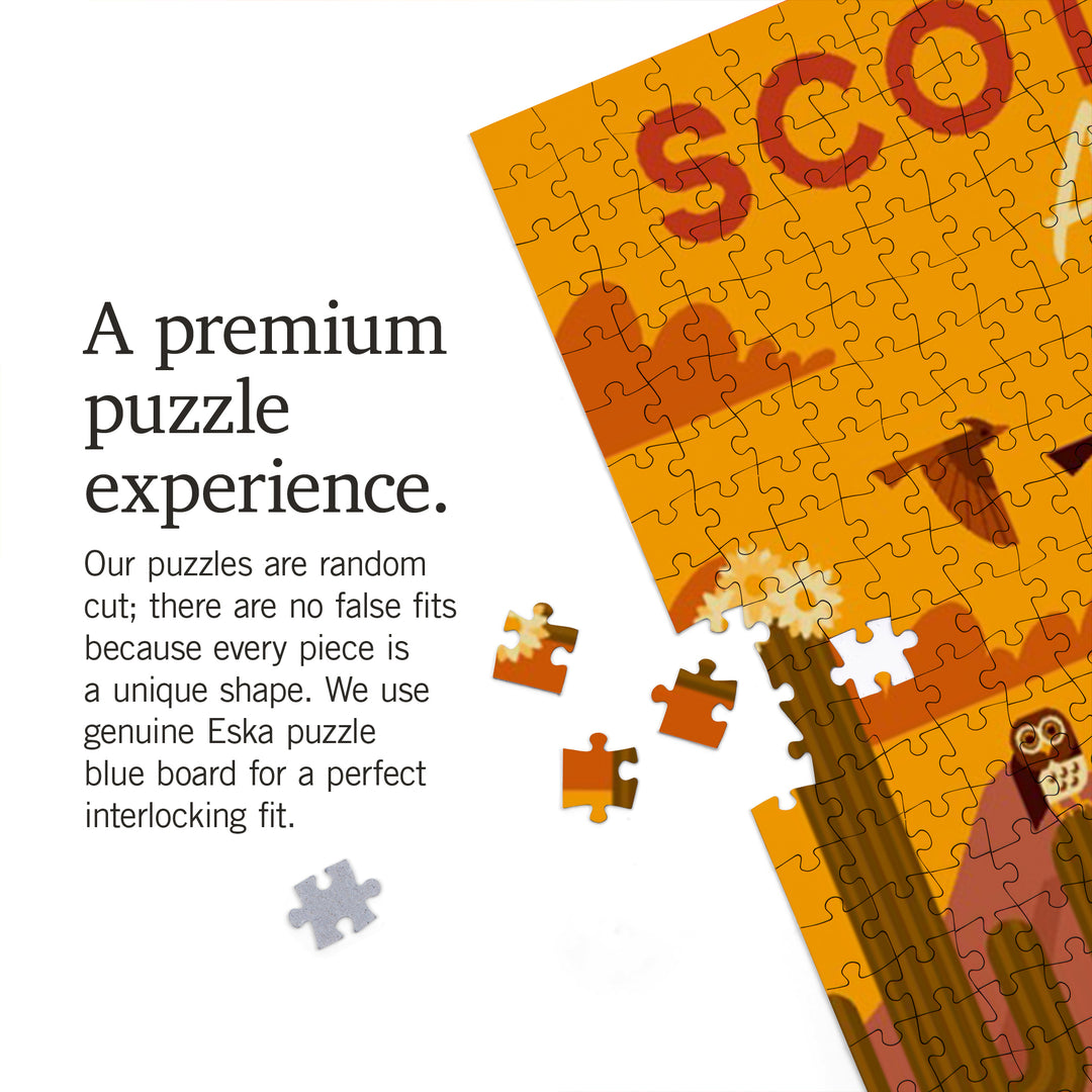 Scottsdale, Arizona, Geometric, Jigsaw Puzzle Puzzle Lantern Press