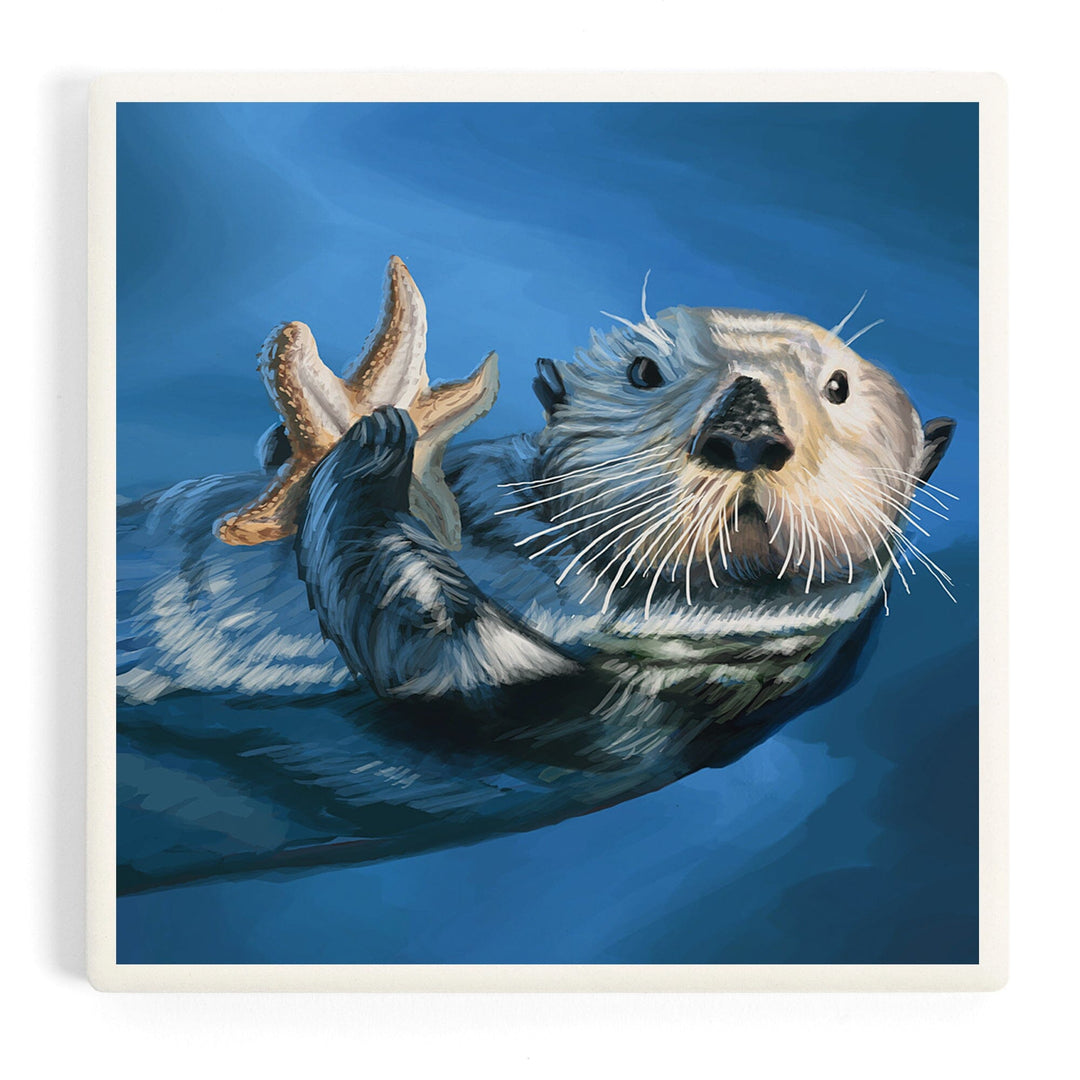Sea Otter, Coasters Coasters Lantern Press Coaster