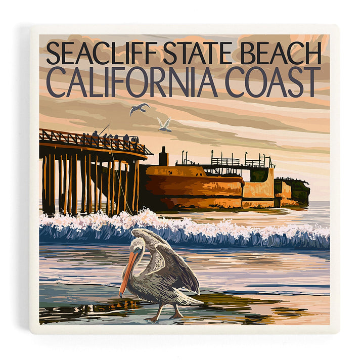 Seacliff State Beach, California Coast, Coasters Coasters Lantern Press
