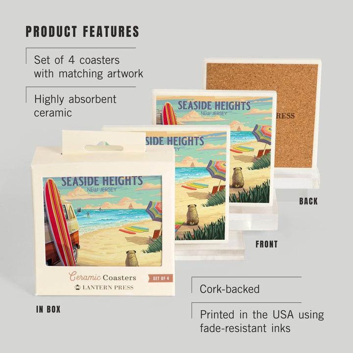 Seaside Heights, New Jersey, Beach Activities, Coasters Coasters Lantern Press