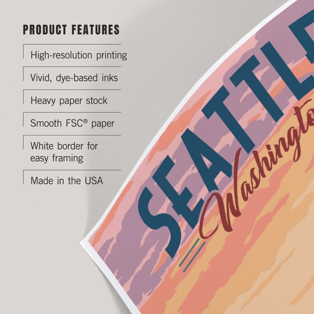 Seattle, Washington, Deer and Spring Flowers, Art & Giclee Prints Art Lantern Press