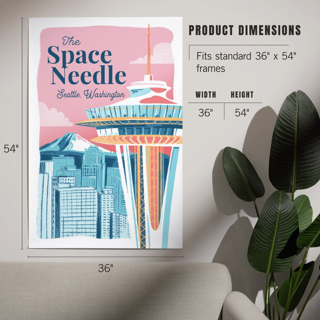 Seattle, Washington, Space Needle, Epic City Scene, Art & Giclee Prints Art Lantern Press
