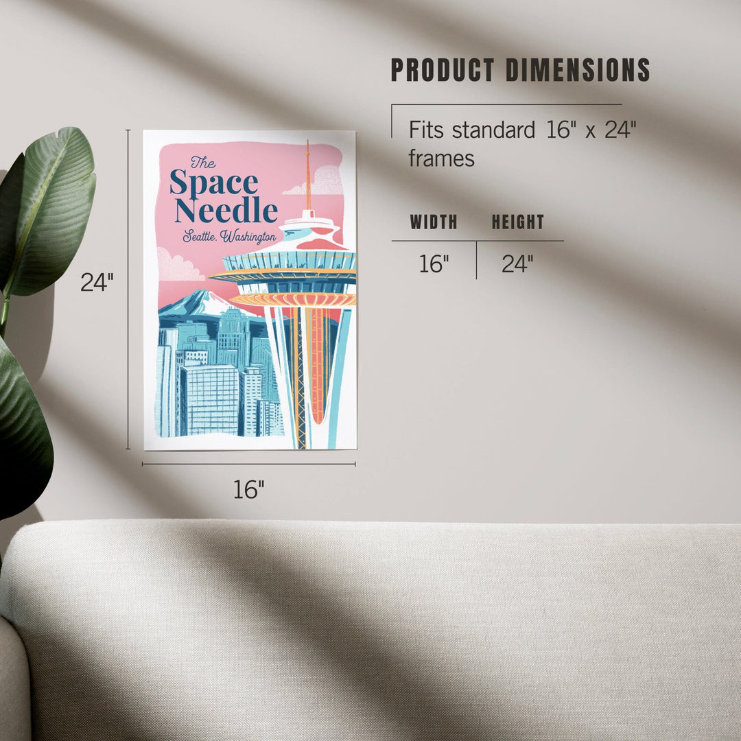 Seattle, Washington, Space Needle, Epic City Scene, Art & Giclee Prints Art Lantern Press