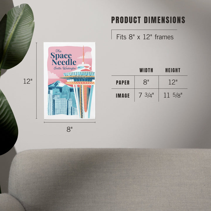 Seattle, Washington, Space Needle, Epic City Scene, Art & Giclee Prints Art Lantern Press