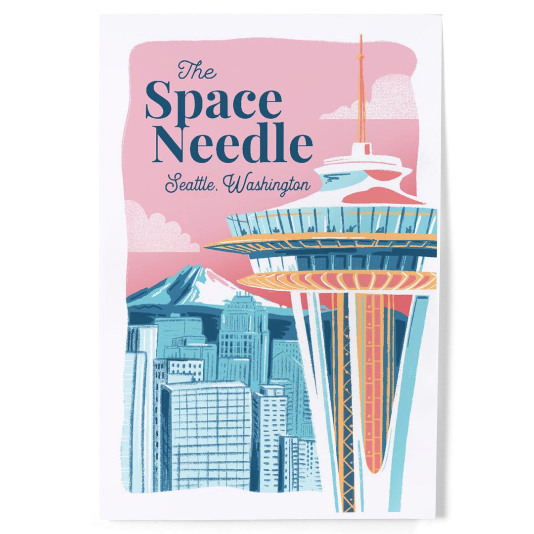 Seattle, Washington, Space Needle, Epic City Scene, Art & Giclee Prints Art Lantern Press 8 x 12 Art Print