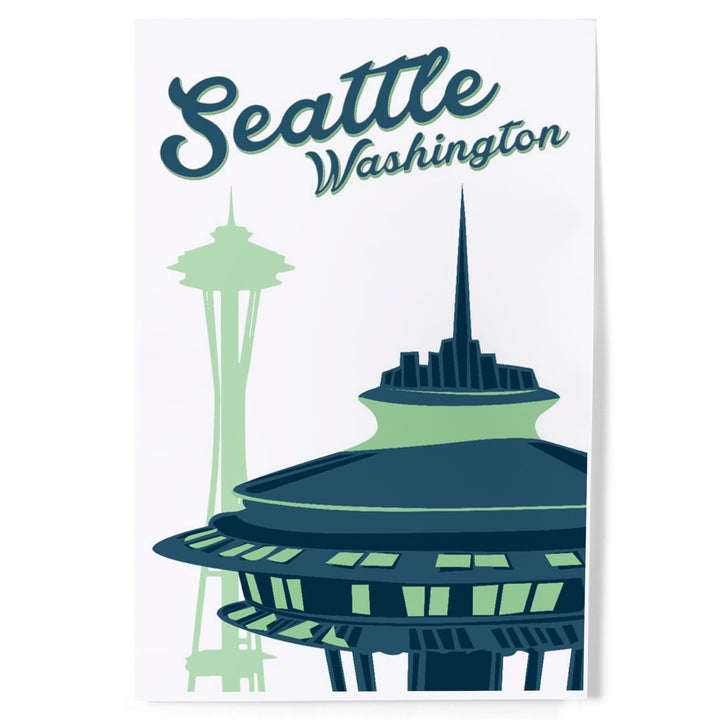 Seattle, Washington, The Space Needle, Art & Giclee Prints Art Lantern Press 8 x 12 Art Print