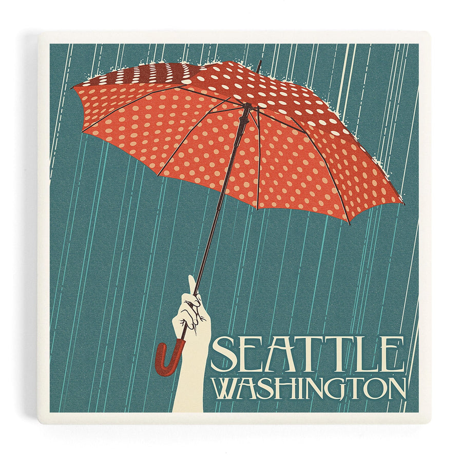 Seattle, Washington, Umbrella Letterpress, Coasters Coasters Lantern Press