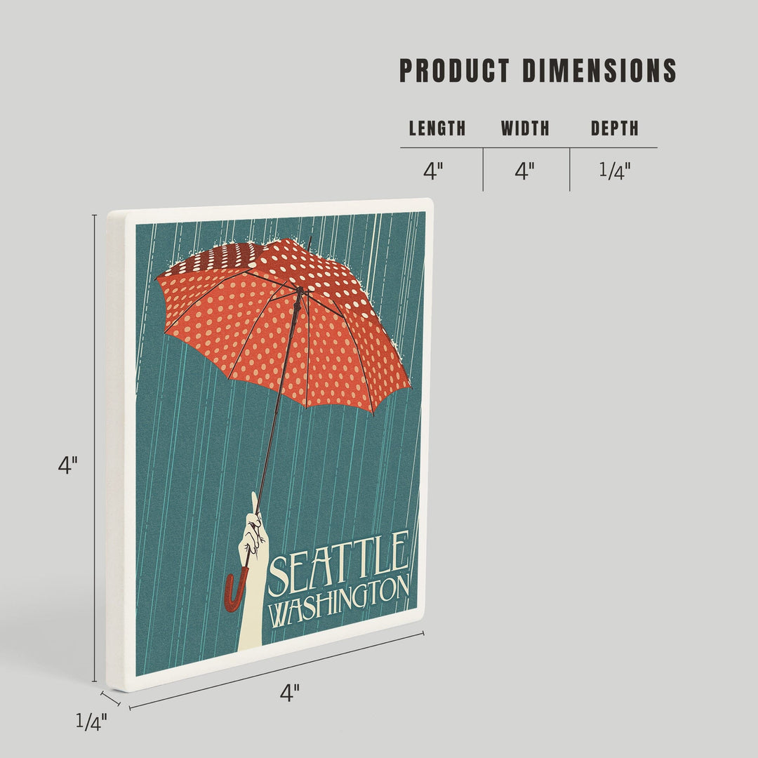Seattle, Washington, Umbrella Letterpress, Coasters Coasters Lantern Press