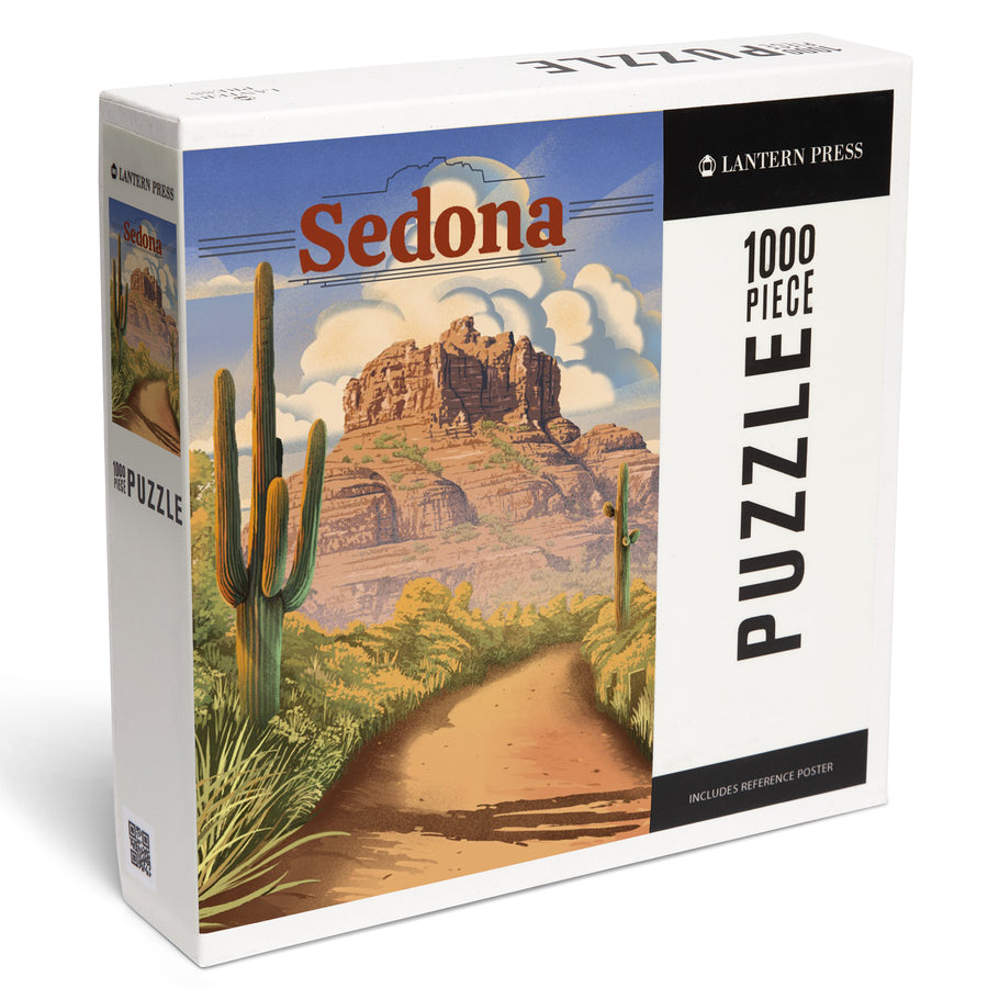 Sedona, Arizona, Bell Rock Lithograph, Jigsaw Puzzle Puzzle Lantern Press