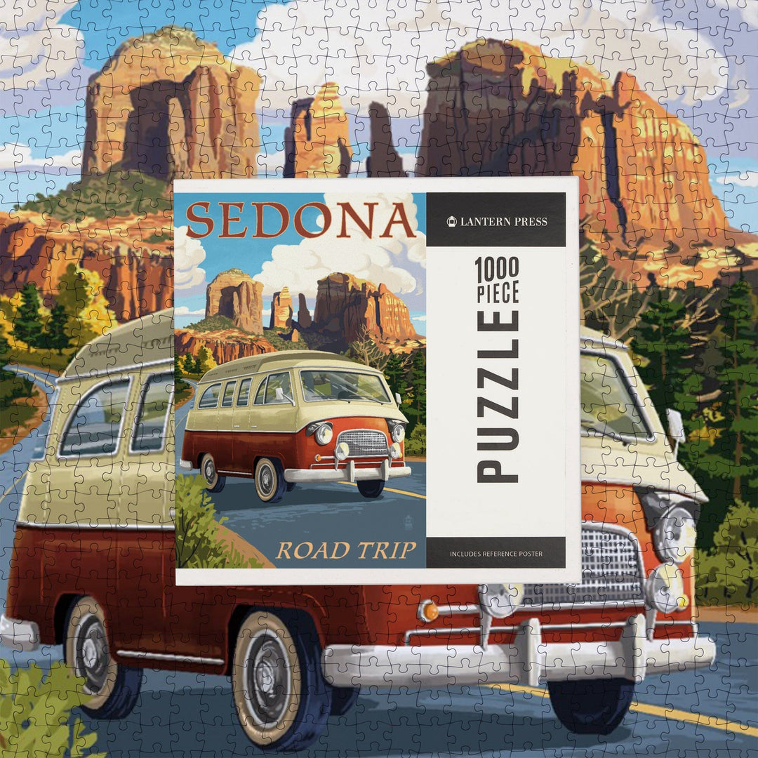 Sedona, Arizona, Camper Van, Jigsaw Puzzle Puzzle Lantern Press