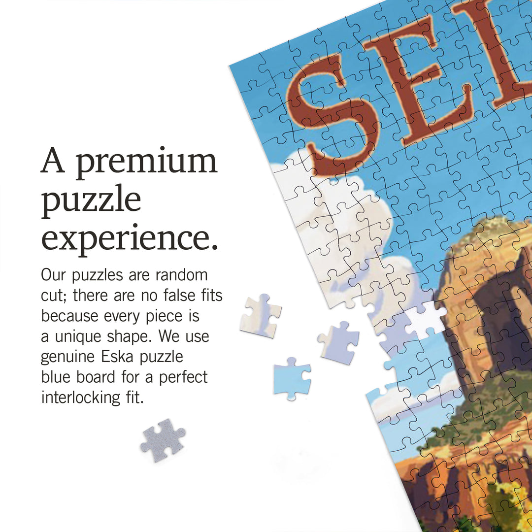 Sedona, Arizona, Camper Van, Jigsaw Puzzle Puzzle Lantern Press