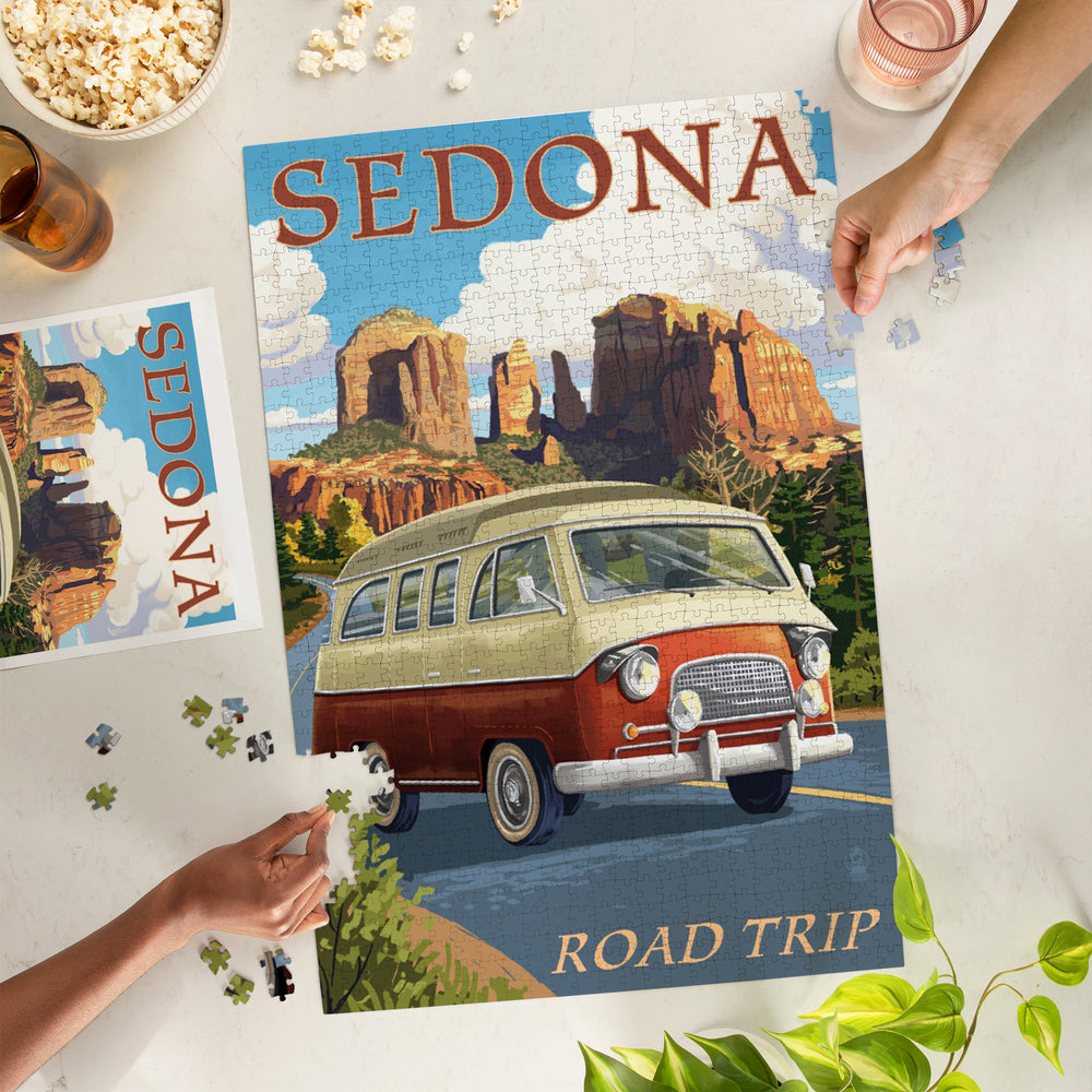 Sedona, Arizona, Camper Van, Jigsaw Puzzle Puzzle Lantern Press