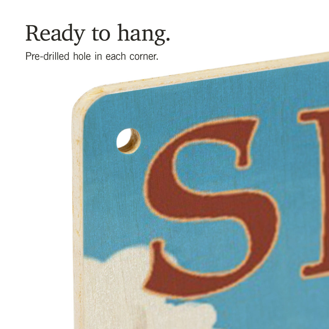 Sedona, Arizona, Camper Van, Lantern Press Artwork, Wood Signs and Postcards Wood Lantern Press