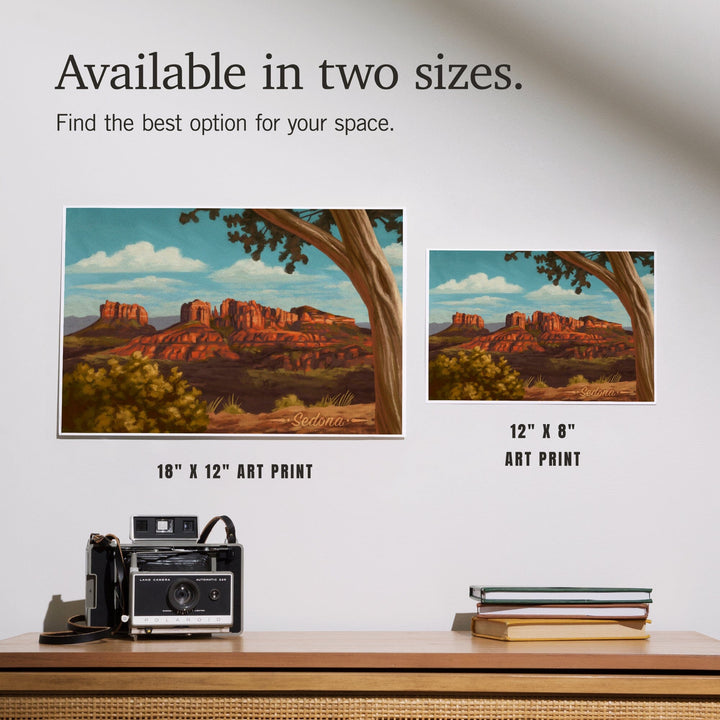Sedona, Arizona, Canyon with Clouds Oil Painting, Art & Giclee Prints Art Lantern Press