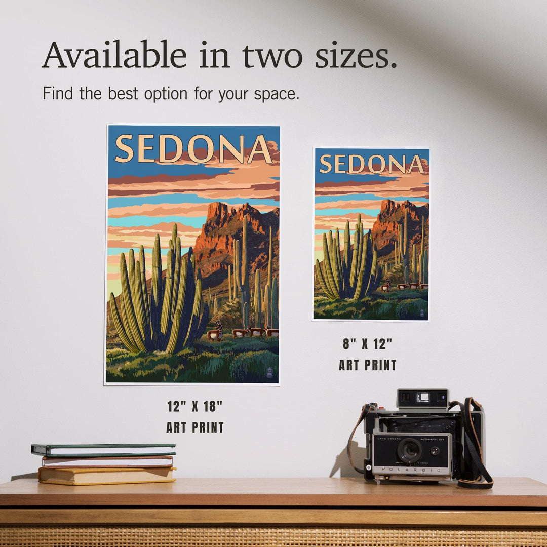 Sedona, Arizona, Organ Pipe Cactus, Art & Giclee Prints Art Lantern Press 