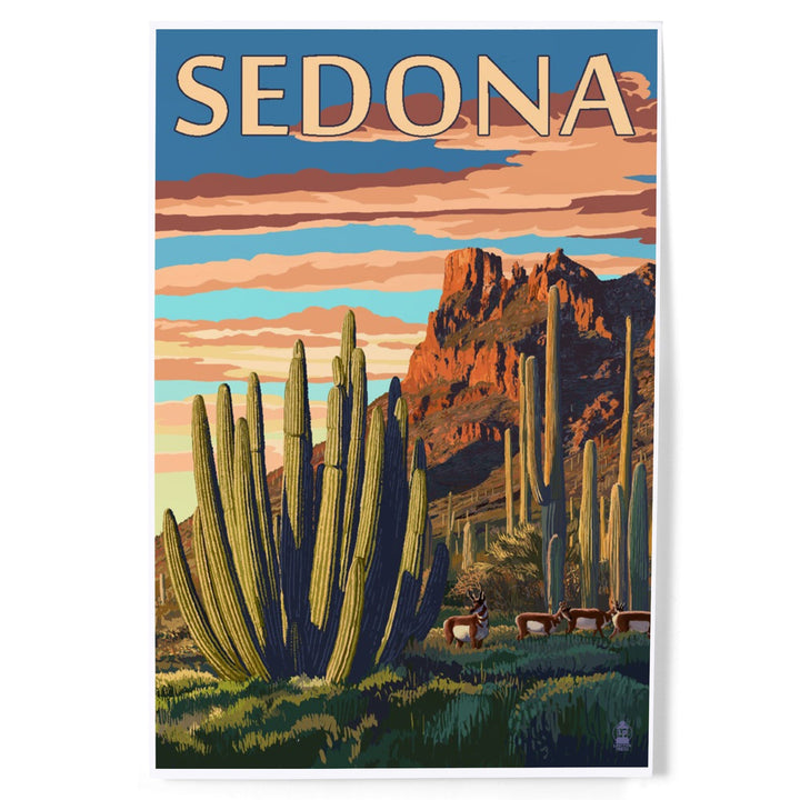 Sedona, Arizona, Organ Pipe Cactus, Art & Giclee Prints Art Lantern Press