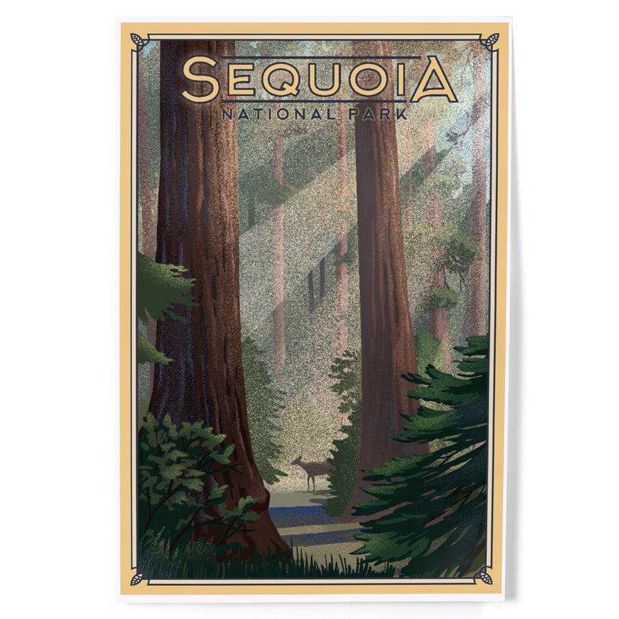 Sequoia National Park, California, Lithograph, Art & Giclee Prints Art Lantern Press