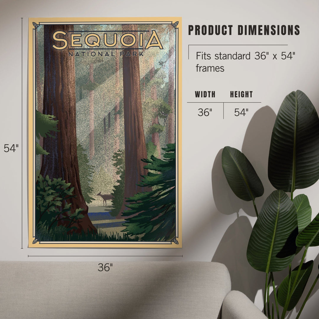 Sequoia National Park, California, Lithograph, Art & Giclee Prints Art Lantern Press