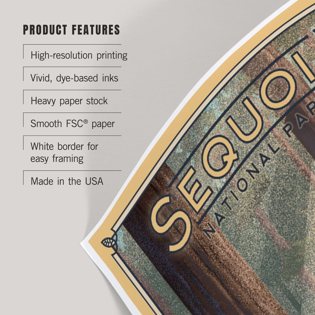 Sequoia National Park, California, Lithograph, Art & Giclee Prints Art Lantern Press