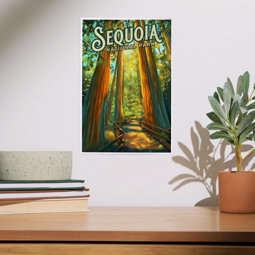 Sequoia National Park, California, Oil Painting, Art & Giclee Prints Art Lantern Press 