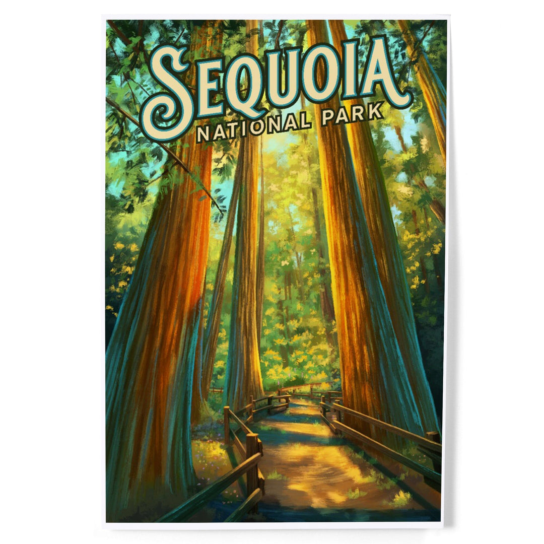 Sequoia National Park, California, Oil Painting, Art & Giclee Prints Art Lantern Press