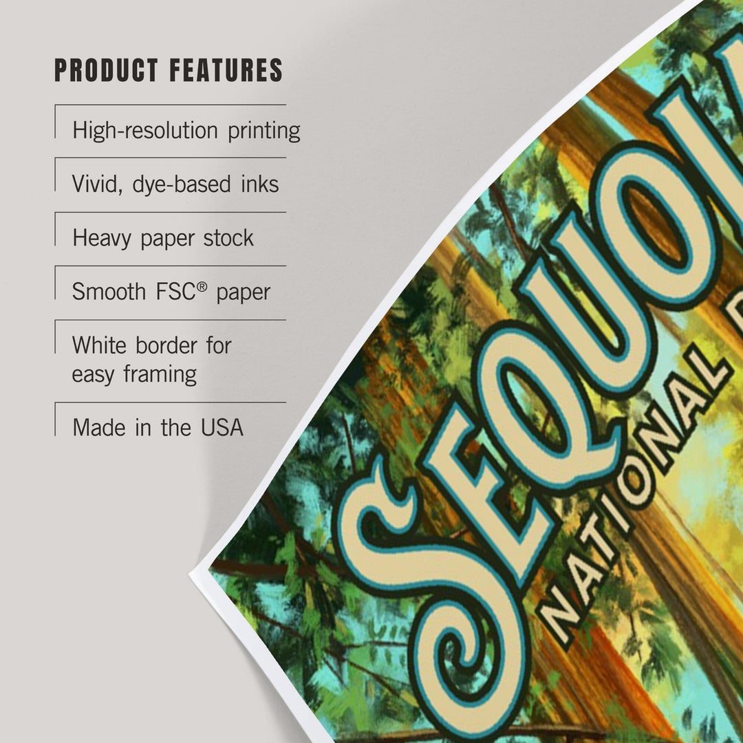 Sequoia National Park, California, Oil Painting, Art & Giclee Prints Art Lantern Press