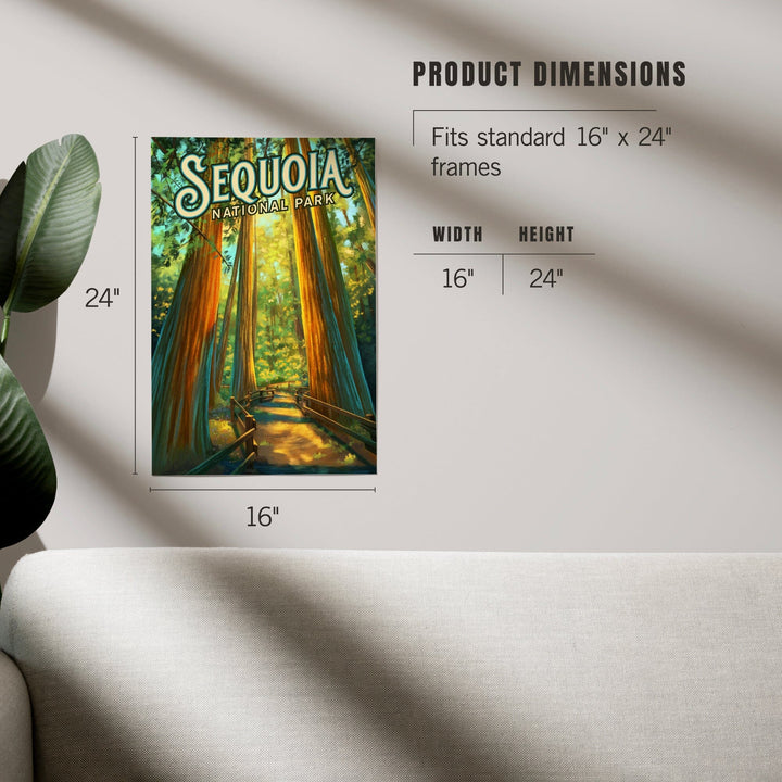 Sequoia National Park, California, Oil Painting, Art & Giclee Prints Art Lantern Press