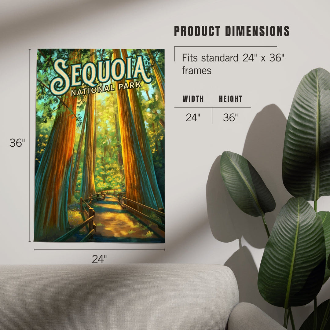 Sequoia National Park, California, Oil Painting, Art & Giclee Prints Art Lantern Press