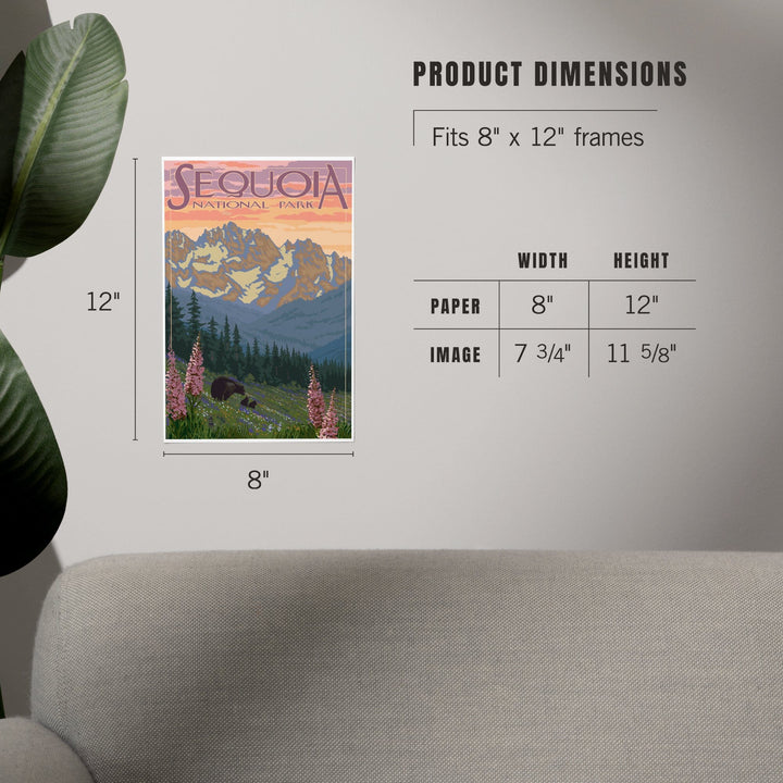 Sequoia National Park, California, Spring Flowers, Art & Giclee Prints Art Lantern Press