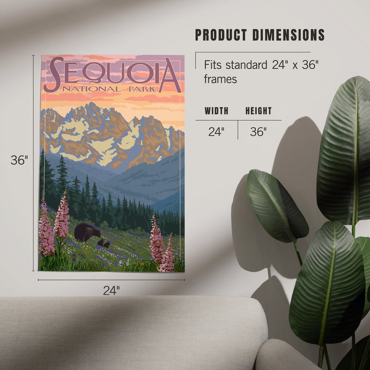 Sequoia National Park, California, Spring Flowers, Art & Giclee Prints Art Lantern Press