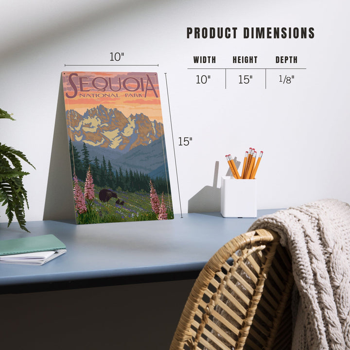 Sequoia National Park, California, Spring Flowers, Lantern Press Artwork, Wood Signs and Postcards Wood Lantern Press