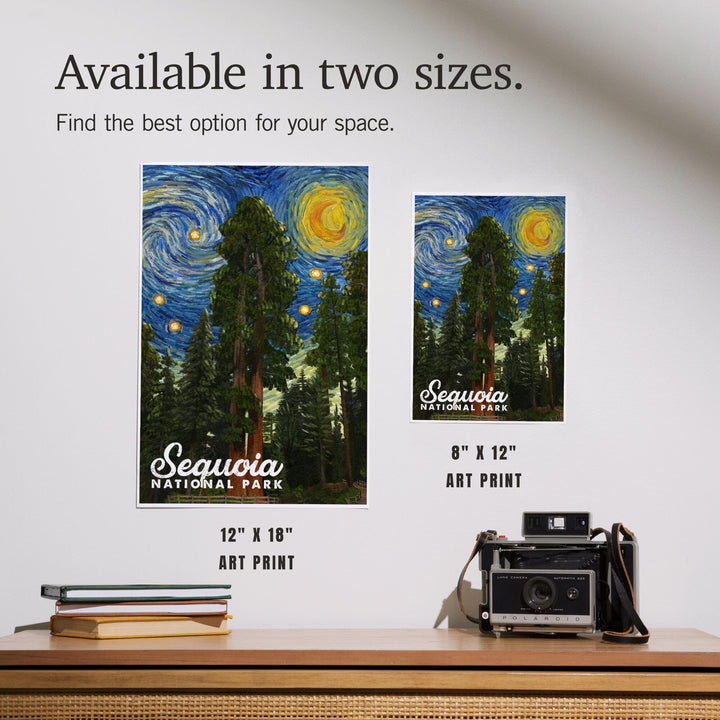 Sequoia National Park, California, Starry Night National Park Series, Art & Giclee Prints Art Lantern Press