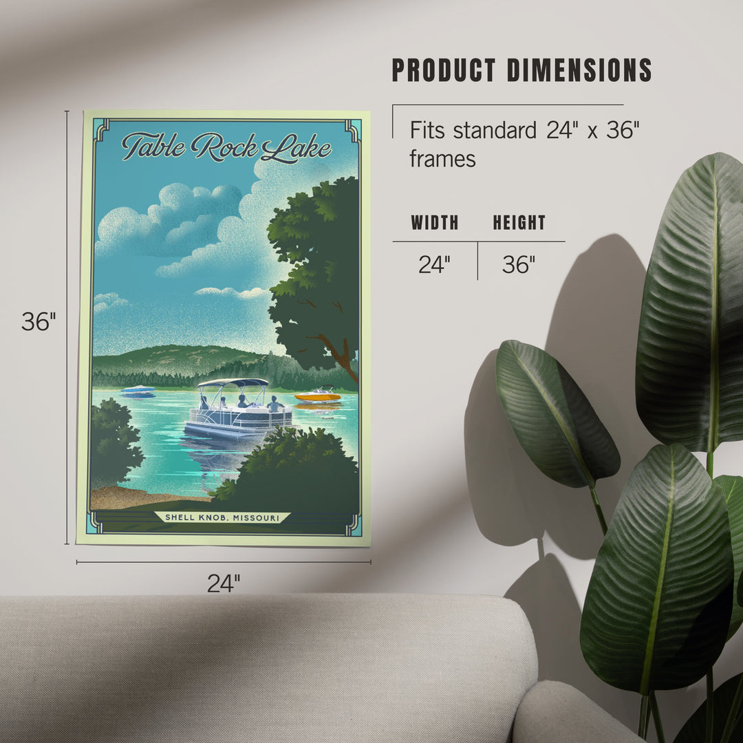Shell Knob, Missouri, Table Rock Lake, Lithograph, Art & Giclee Prints Art Lantern Press