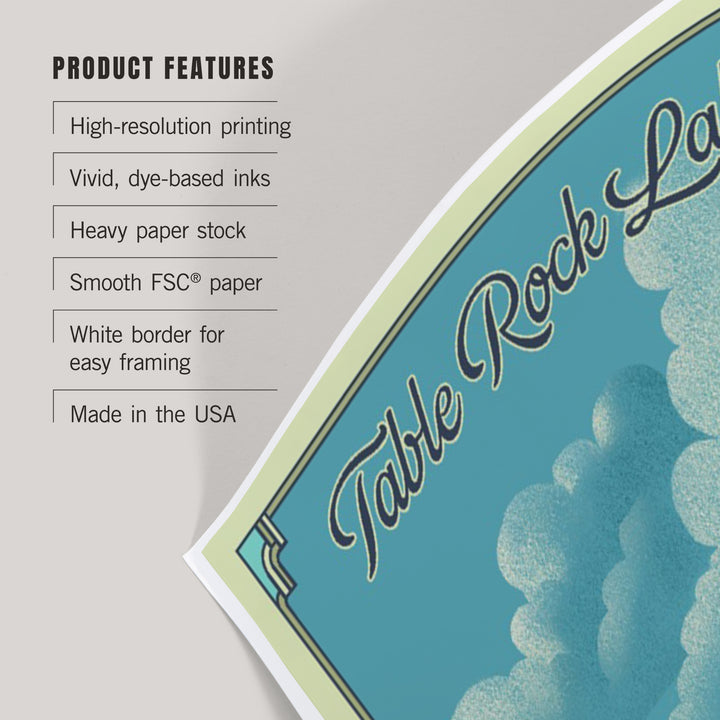 Shell Knob, Missouri, Table Rock Lake, Lithograph, Art & Giclee Prints Art Lantern Press