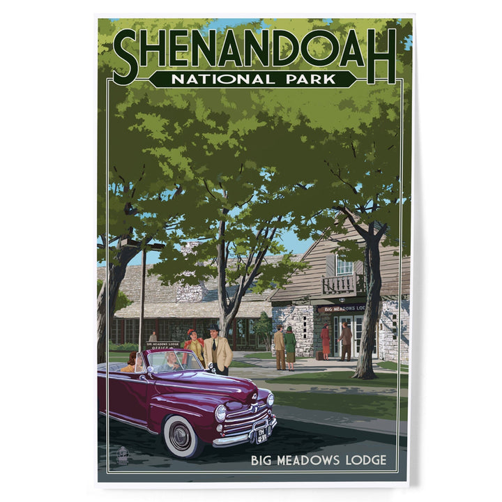 Shenandoah National Park, Virginia, Big Meadows Lodge, Art & Giclee Prints Art Lantern Press 8 x 12 Art Print
