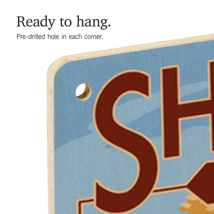 Shenandoah National Park, Virginia, Black Bear and Cubs at Entrance, Wood Signs and Postcards Wood Lantern Press