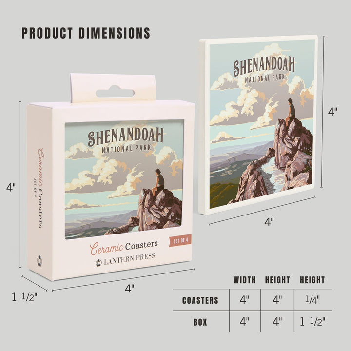 Shenandoah National Park, Virginia, Painterly National Park Series, Coasters Coasters Lantern Press