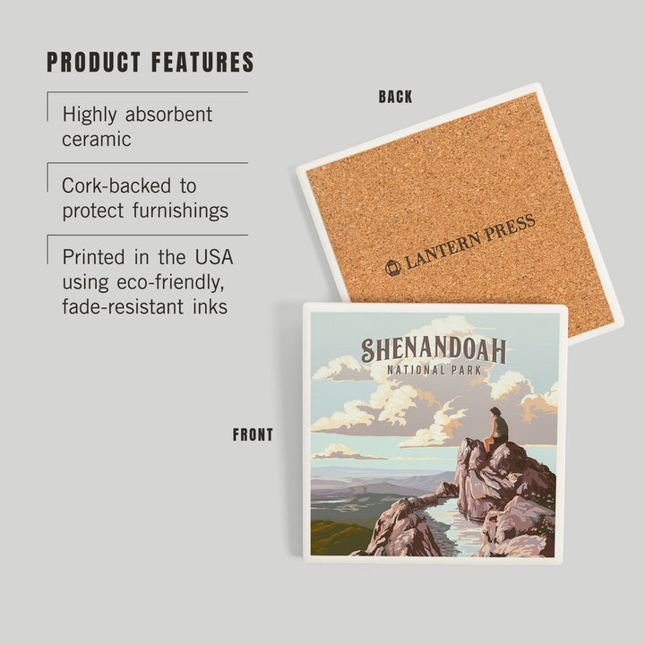 Shenandoah National Park, Virginia, Painterly National Park Series, Coasters Coasters Lantern Press