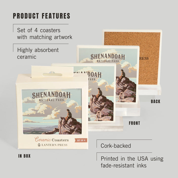 Shenandoah National Park, Virginia, Painterly National Park Series, Coasters Coasters Lantern Press