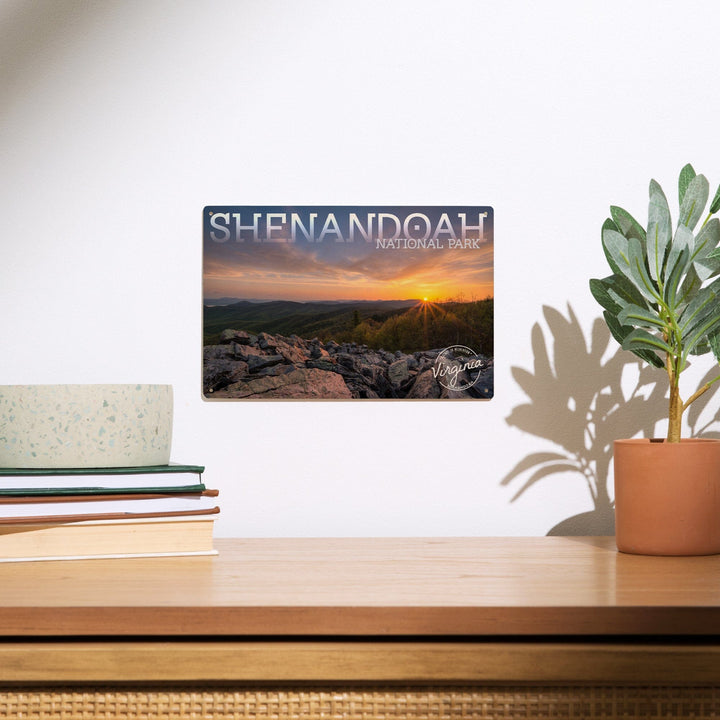 Shenandoah National Park, Virginia, Purple Sunset, Lantern Press Photography, Wood Signs and Postcards Wood Lantern Press