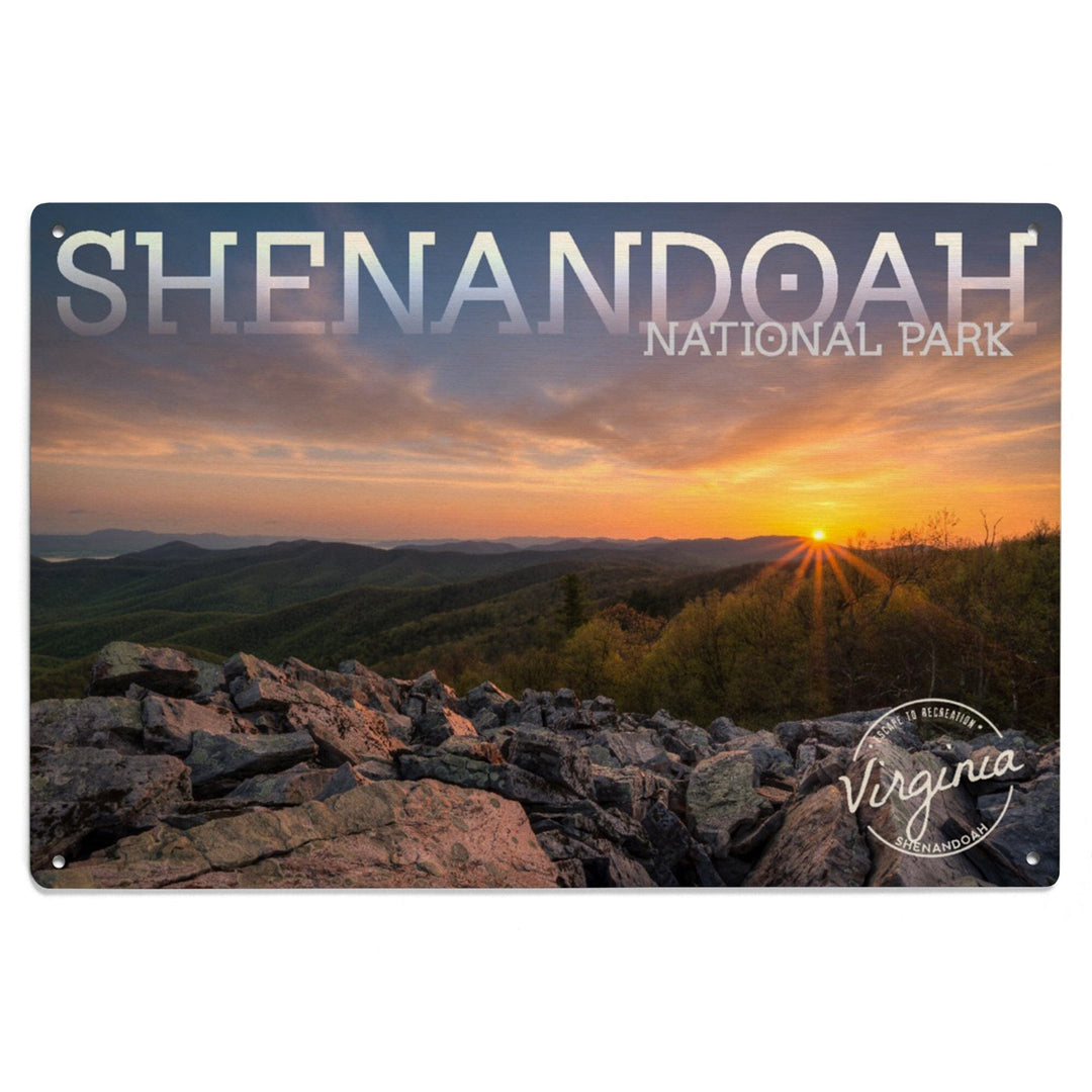 Shenandoah National Park, Virginia, Purple Sunset, Lantern Press Photography, Wood Signs and Postcards Wood Lantern Press