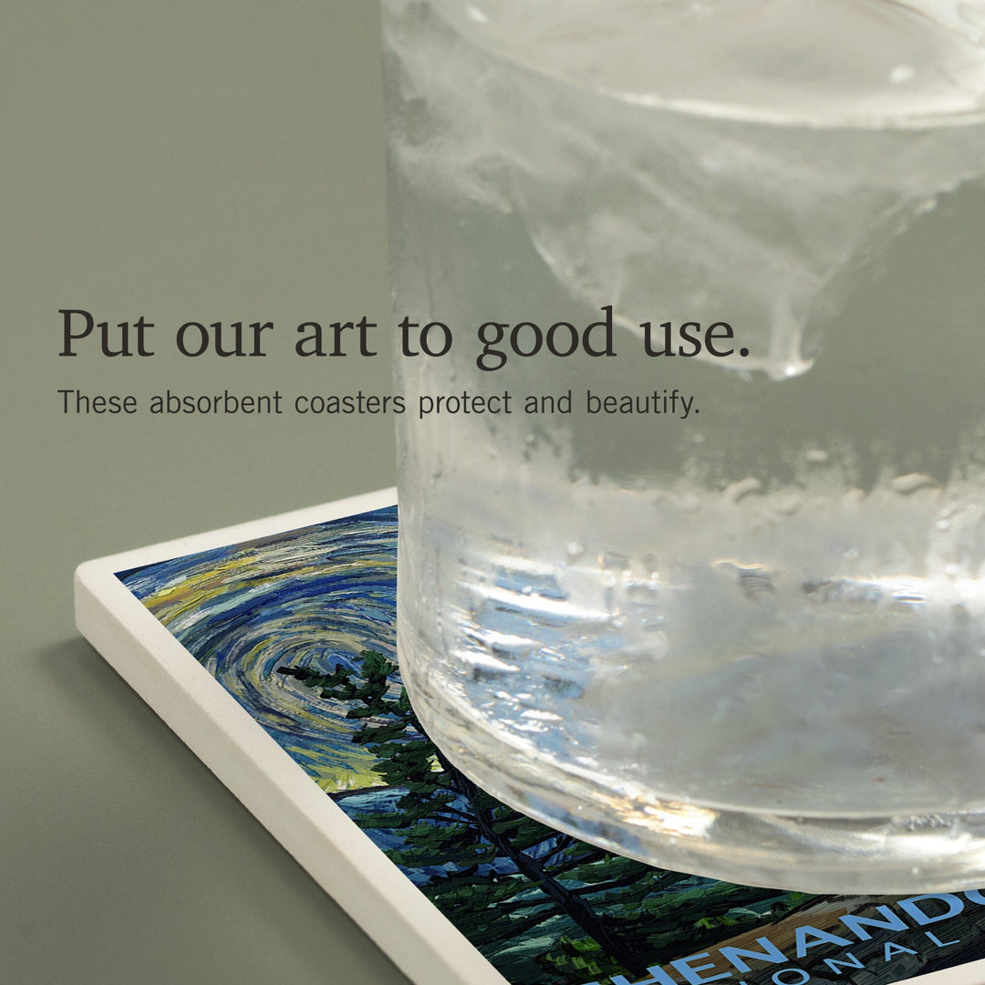 Shenandoah National Park, Virginia, Starry Night National Park Series, Coasters Coasters Lantern Press