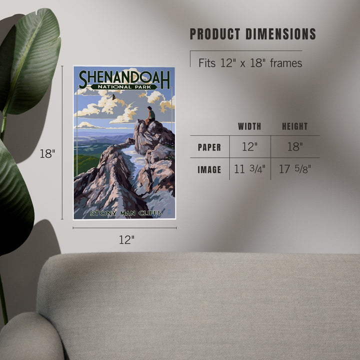 Shenandoah National Park, Virginia, Stony Man Cliffs View, Art & Giclee Prints Art Lantern Press