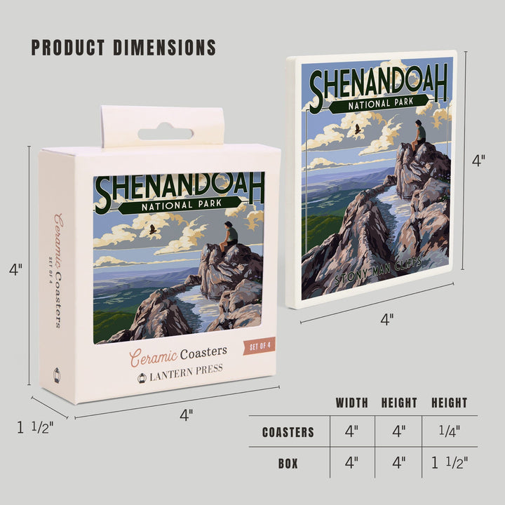 Shenandoah National Park, Virginia, Stony Man Cliffs View, Coasters Coasters Lantern Press