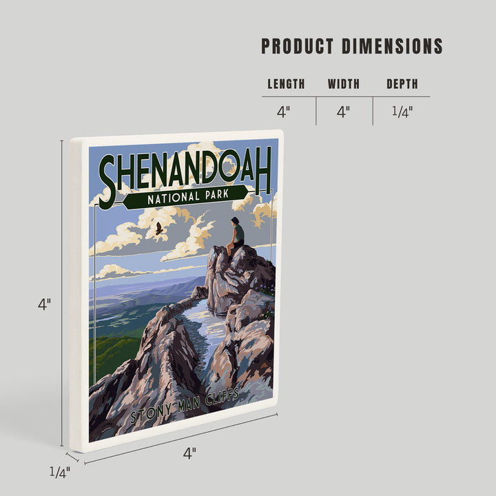 Shenandoah National Park, Virginia, Stony Man Cliffs View, Coasters Coasters Lantern Press