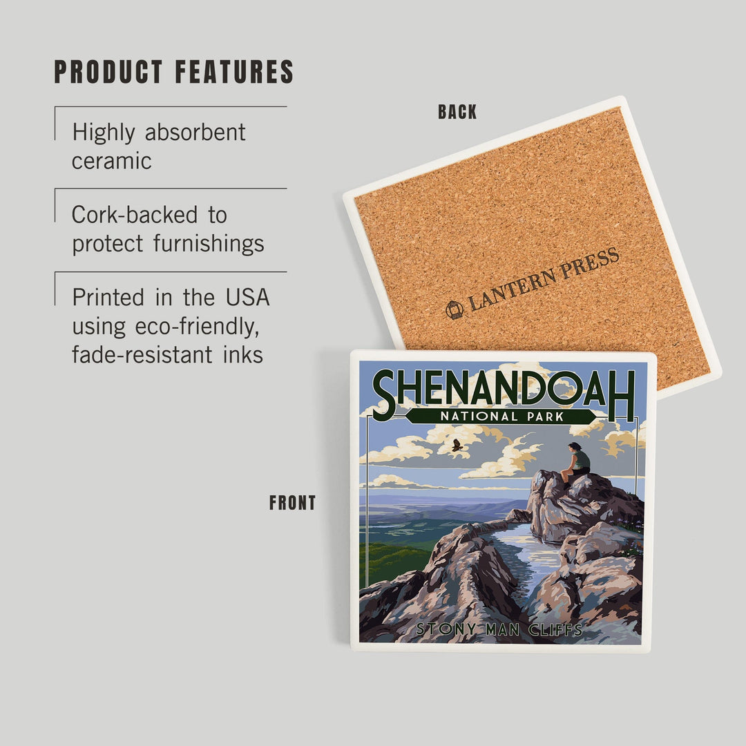 Shenandoah National Park, Virginia, Stony Man Cliffs View, Coasters Coasters Lantern Press